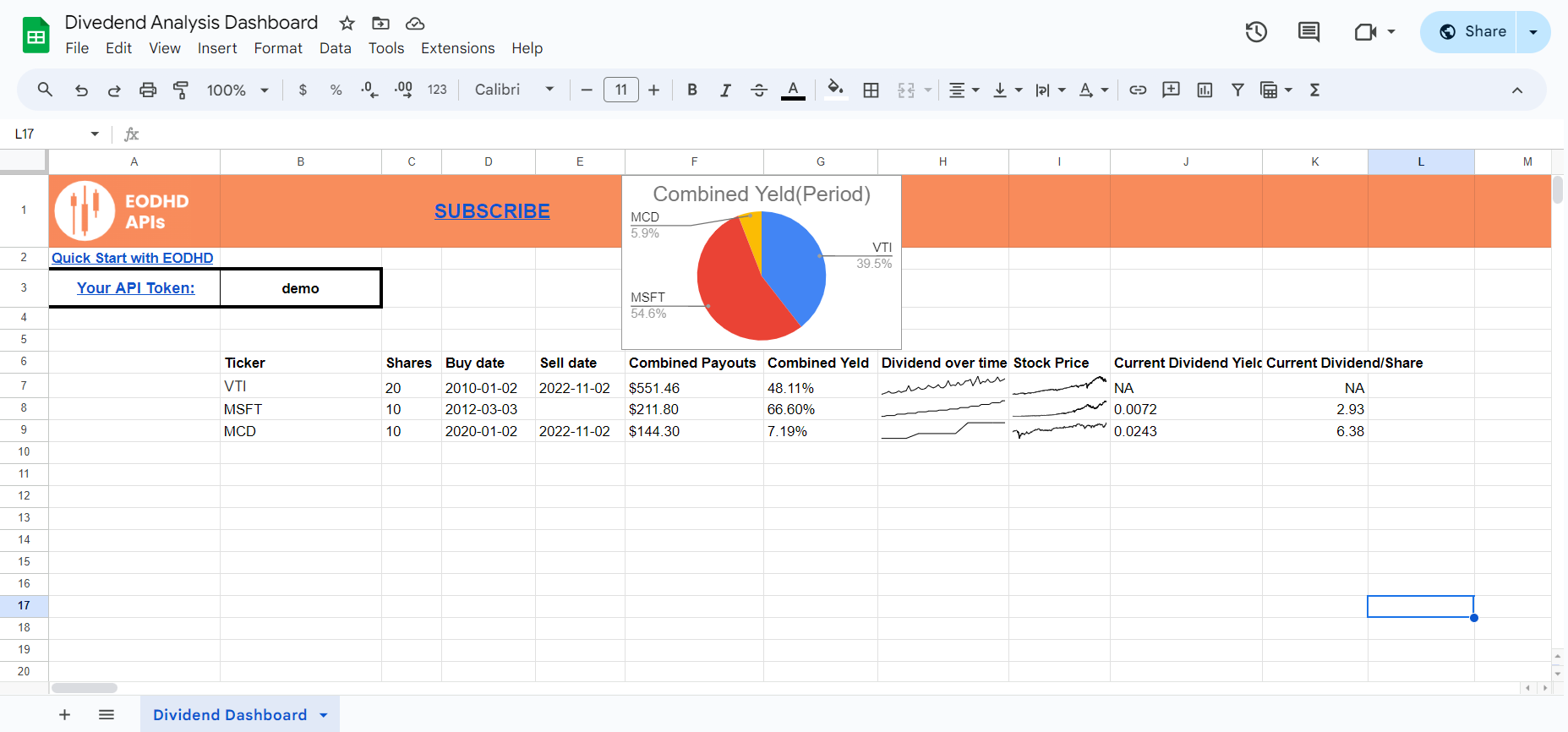 google sheets stock analysis templates 