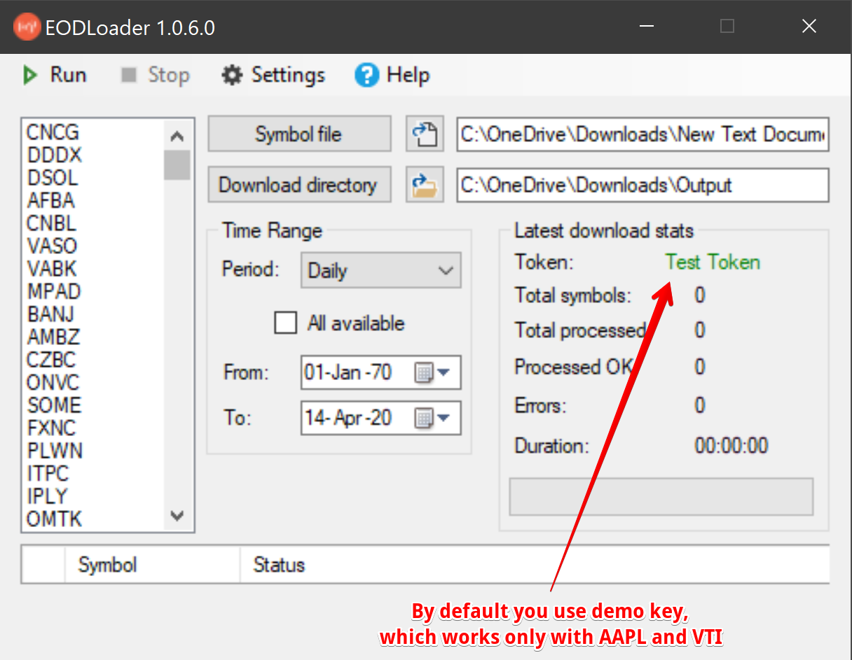 Windows Downloader for Stock Prices